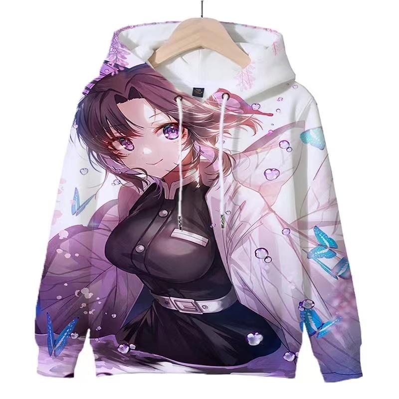 Sweat à capuche Anime Demon Slayer 2024 Kamado Nezuko Pullover à capuche confortable à col rond pour hommes et femmes