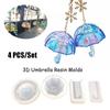 Handmade Craft Silicone Epoxy DIY Pendant Umbrella Shape UV Resin Mold Jewelry Making Jewelry Tool