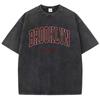 Brooklyn New York Letter Print Male Tee Clothing Graphic Comfort T Shirt Cotton Round Neck Tee Shirt Fittingcomfort