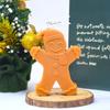 Large Christmas Doll Silicone Candle Mold 3d Gingerbread Man Handmade Gypsum Soap Resin Crafts Molds Home Decoration Gift