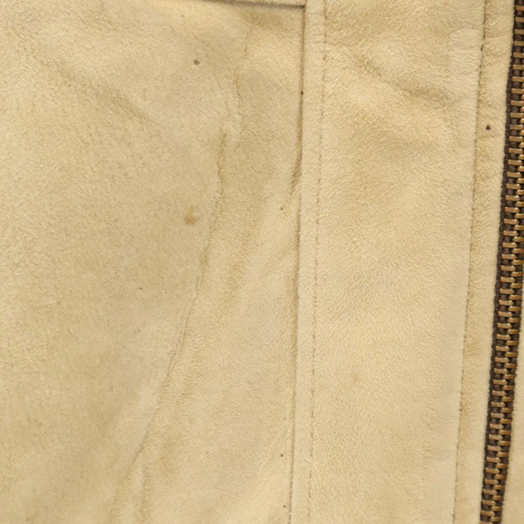 Reed Sportswear 70s Vintage Leather Jacket Beige Men's Used