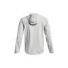 Under Armour Sun Protection Series Solid Zip-Up Drawstring Hooded Sports Woven Breathable Training Jacket Men Jacket Grey 1370494-014