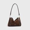2025 Large Capacity Women's Suede Crossbody Bag - Autumn Winter Retro Frosted Pillow Style