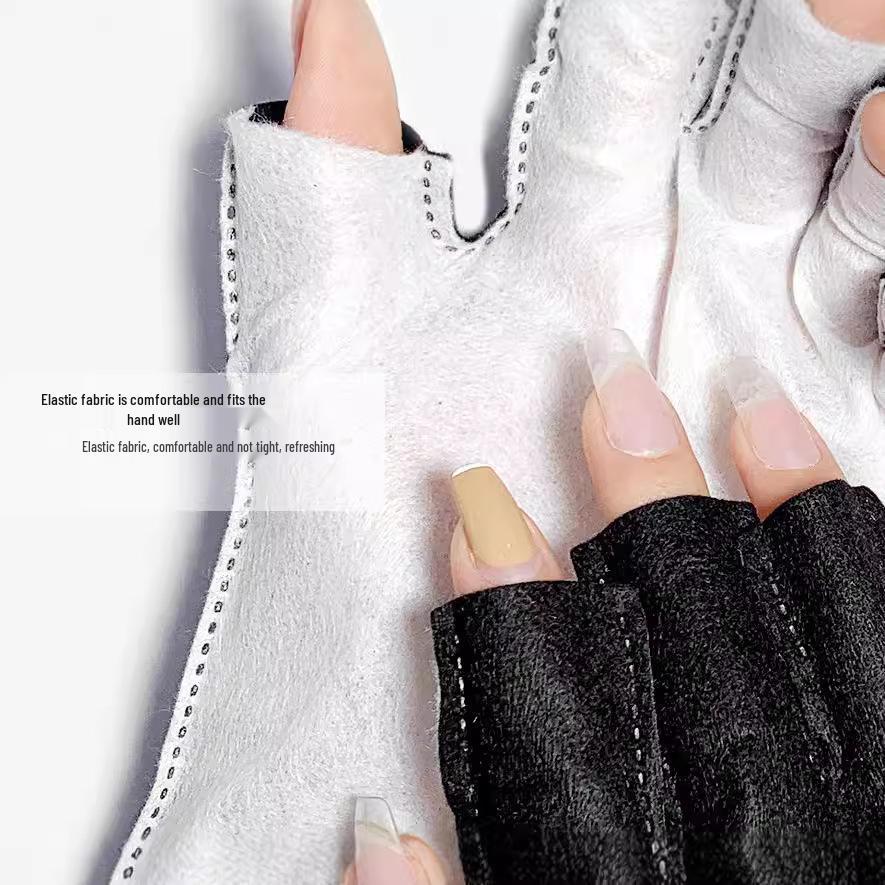 Nail UV Therapy Gloves with Finger Tips Exposed – UV Curing and Sunscreen Protection