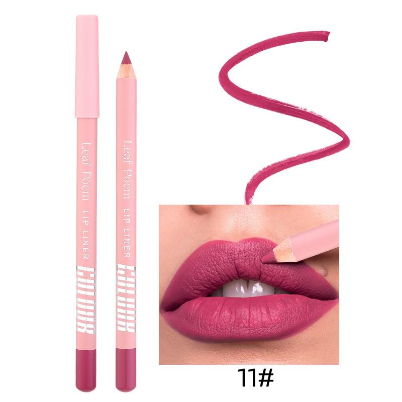 12Color Matte Lipliner Pencil Waterproof Plumping Stain Lipstick Natural Nude Pink Lip Liner Pro Outline The Lips Contour Makeup