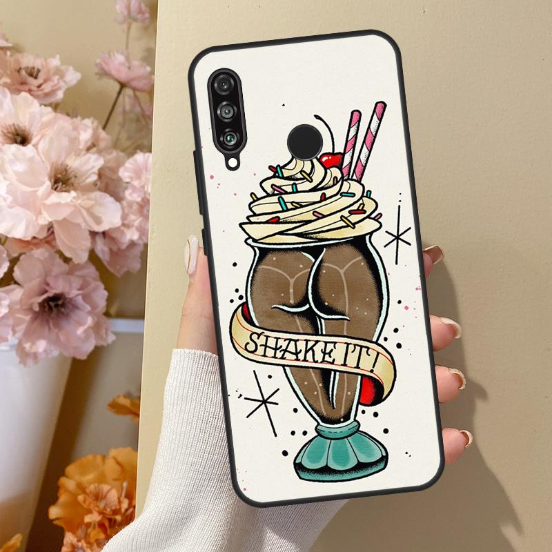 Sexy Pilze Karotte Früchte Hülle Für Huawei P30 Lite P40 P20 P50 Pro Nova 5T P Smart 2019 Hülle Für Honor 50 10i 8X