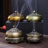 Brass Incense Burner for Sandalwood, Agarwood, and Coils - Perfect for Home, Tea Ceremony, and Indoor Use