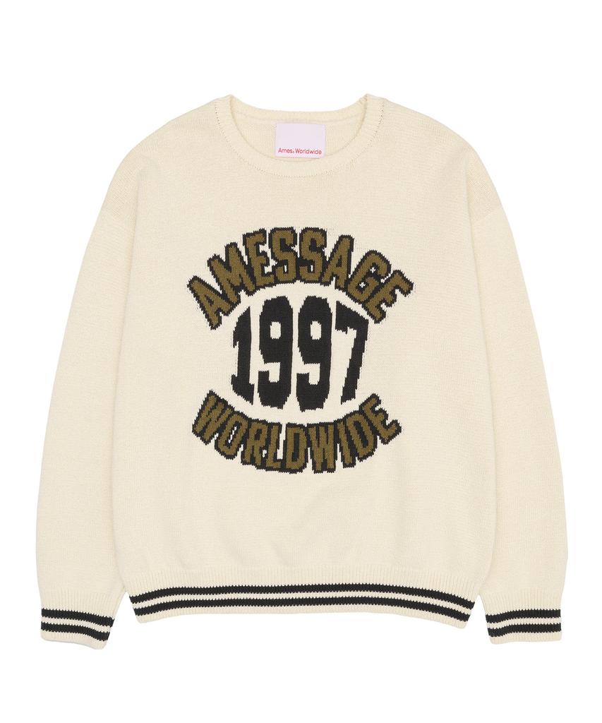 AMES-WORLDWIDE 1997 Jacquard Sweater Ivory (Am2Esuk600A)