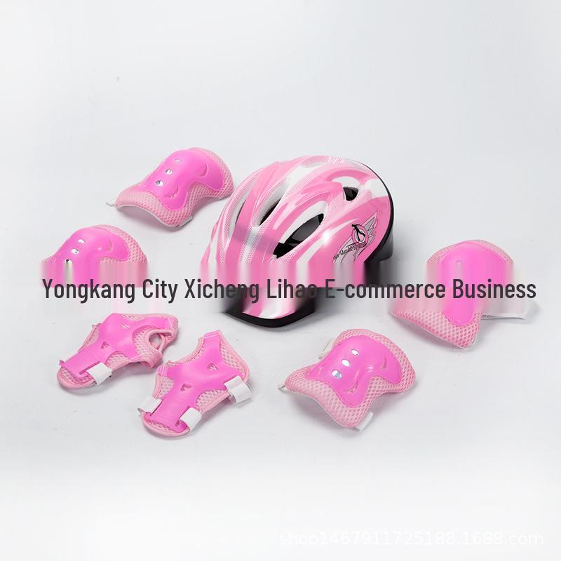 Children's Seven-Piece Safety Gear Set: Helmet, Knee Pads for Balance Bike, Roller Skates, Skateboard, and Twist Car.
