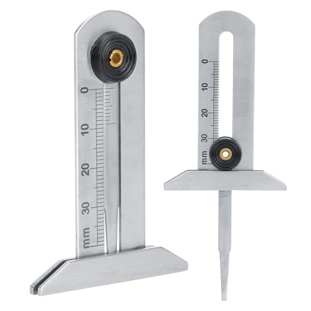 Tire Tread Depth Gauge Meter Stainless Steel Vernier Caliper Measuring Tool 0-30mm