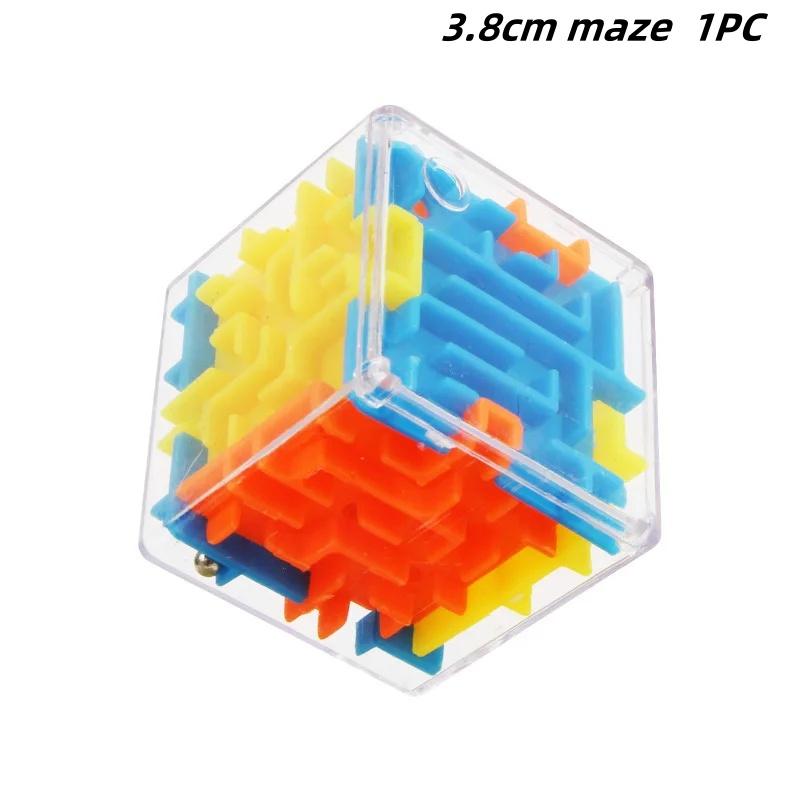 

3.8 см 3D Куб Лабіринт з кульками Навчальні Іграшки Подарунок на День Народження Хлопчикам Дівчаткам Весільний Подарунок Гостям Роздача Дитячий Подарунок Іграшки-Антистрес