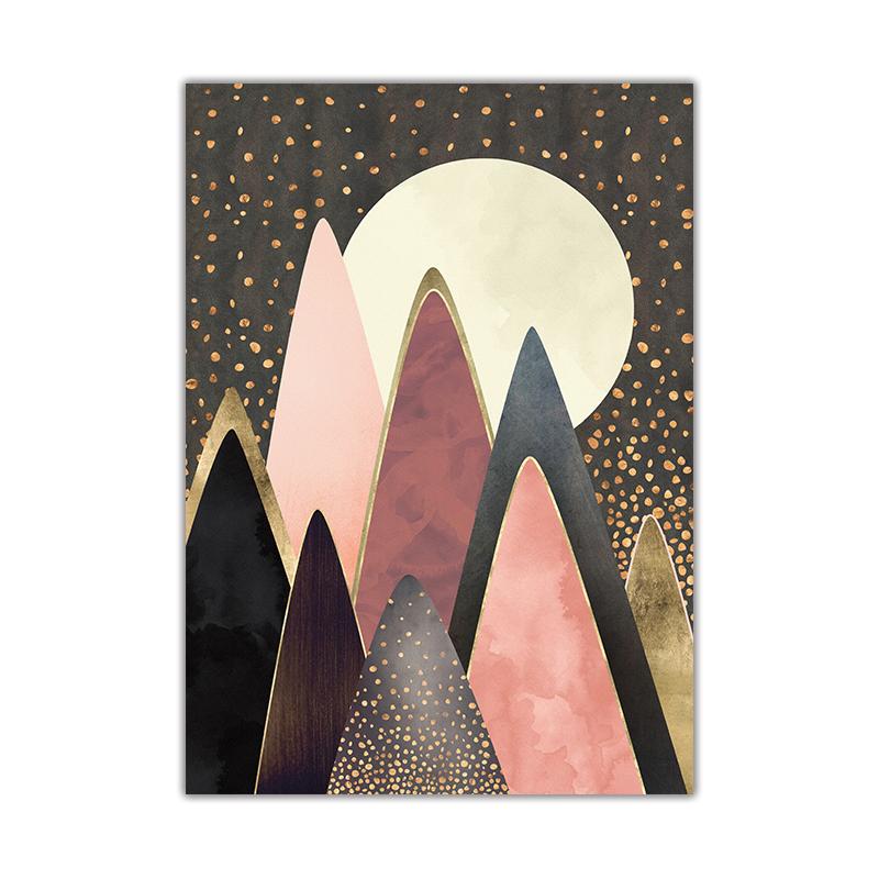 

Абстрактная пейзажная картина, восход солнца, закат, ночь, луна, горное озеро, холст, живопись, постеры и принты, настенное искусство, декор для гостиной 21x30cm No Frame