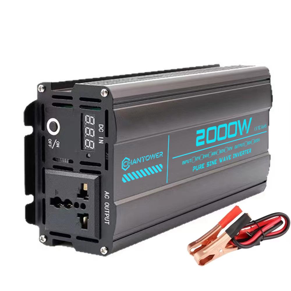 Home & Vehicle Pure Sine Wave Inverter: 12V-72V to 220V Conversion
