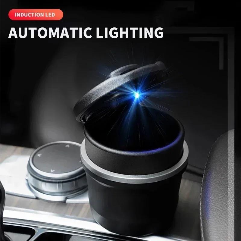 New 2026 Car Sticker 2025 Hot For Ford Car Ashtray Smokeless Auto Ashtray Flame Retardant Cigarette Holder Box For Ford Focus 2