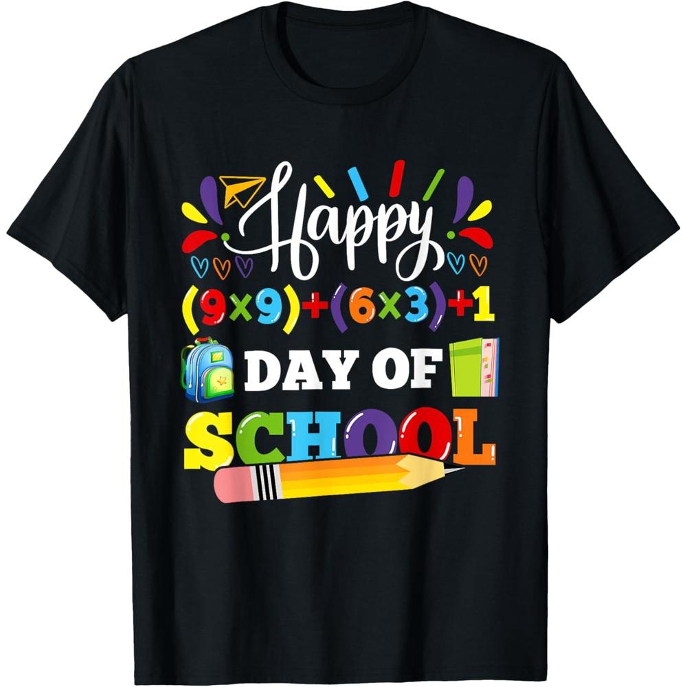 Happy 100th Day of School Teacher Boys Girls Boys Girls Happy 100 Days Cotton Men T Shirt XXL чёрный