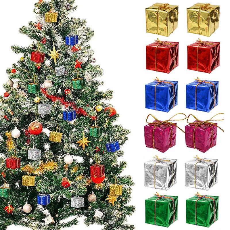 

Одна упаковка 3 см-6 см пенопластовые рождественские украшения мини подарочные пакеты сцены маленькие подвесные украшения подарочные пакеты 6cm (pack of 6)