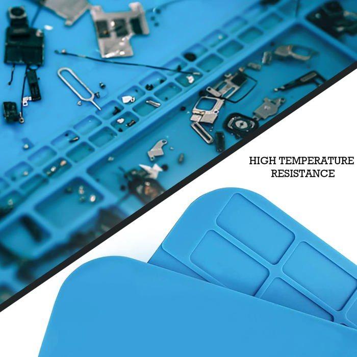Tapis de soudure - BANTI - Silicone - Antistatique - Résistant à 500°C - 300x200mm