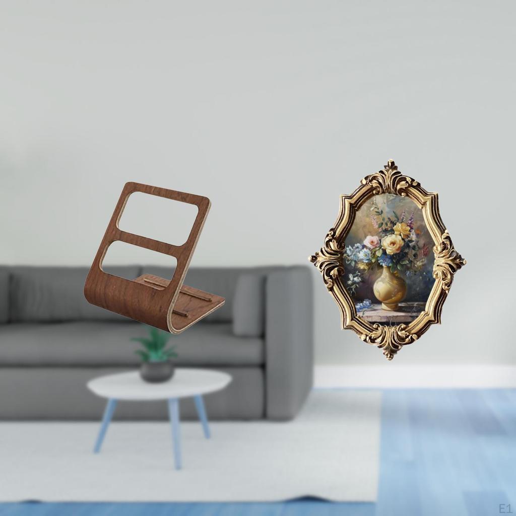 TV Remote Organizer Desktop Storage Box Photo Frame Resin Picture Vintage Design Desk