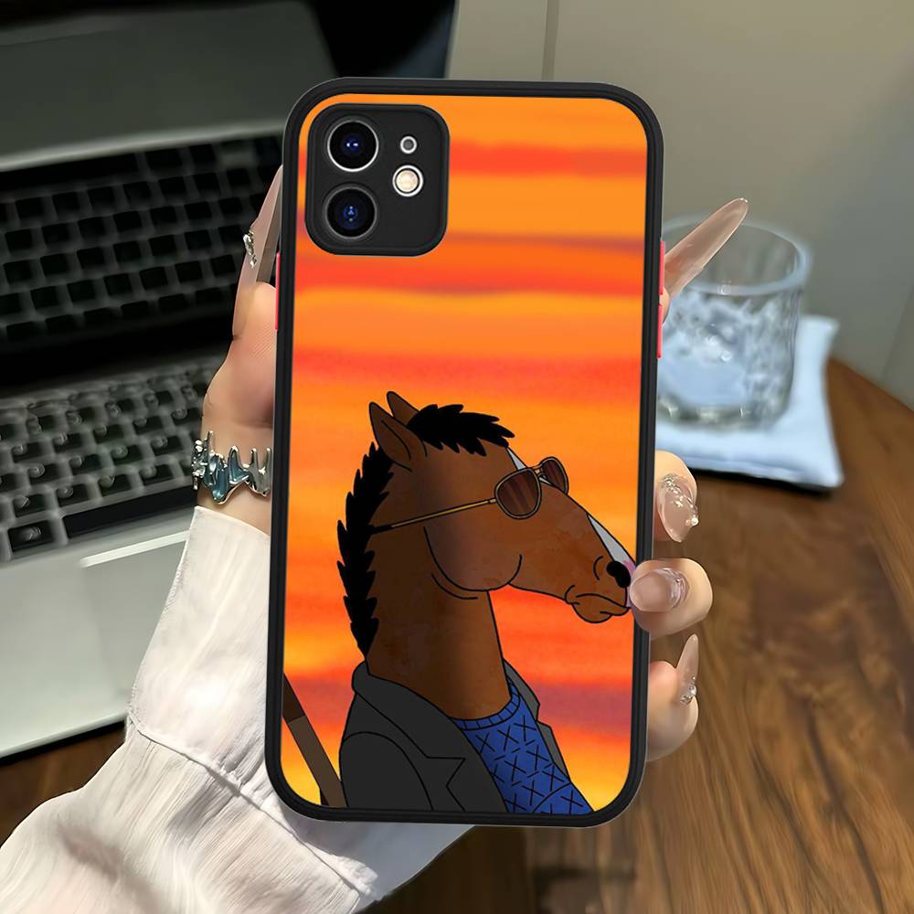 Classic B-bojack H-horseman Phone Case For IPhone 14 11 12 13 Mini Pro Max 8 7 Plus X XR XS MAX Translucent Matte Cover