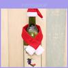 Christmas Bottle Decoration With Nonwoven Fabric Scarf And Hat For Holiday Home Decor