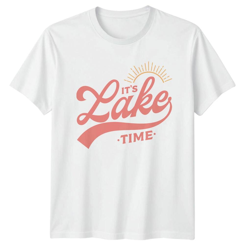 Its Lake Time TShirt Nature Lover Tee Lake Vacation Graphic Top S