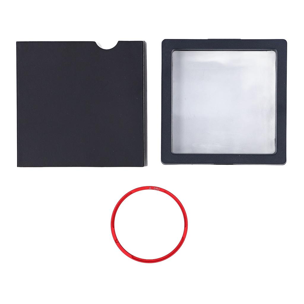 Lens Decoration Ring Aluminum Alloy Protective Lightweight Snap On Lens Ring for GR3 Red