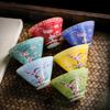 6Cups Ceramic Small Tea Bowl Hand Drawn Peach Flower Tea Cup Outfit Chinese Kungfu Tea Set Ceremony Mug