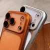 Plating for  Bracket Hard PC Case for For Iphone 17 16 1 Pro Max Air 14 Plus 13 12 Camera Film Rotating Stand Matte Cover