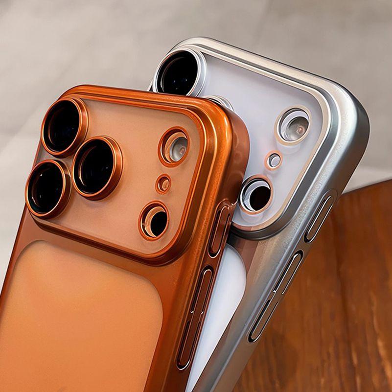 Plating for Bracket Hard PC Case for For Iphone 17 16 1 Pro Max Air 14 Plus 13 12 Camera Film Rotating Stand Matte Cover