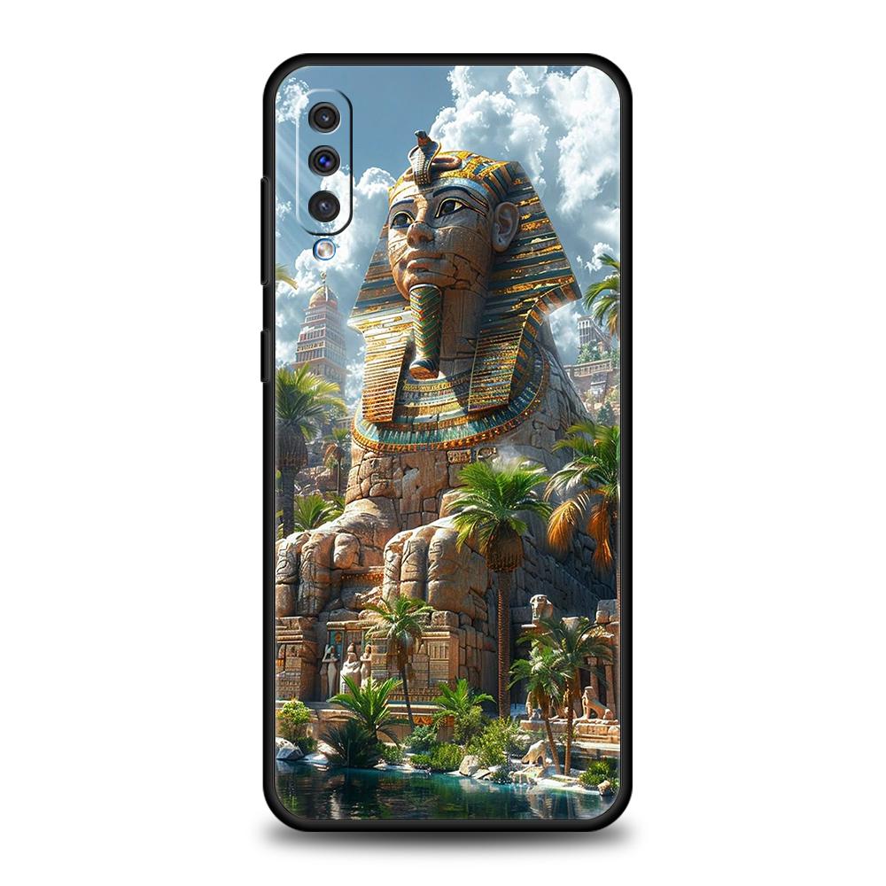 Egypt Egyptian God Pyramid Case For Samsung A56 A36 A26 A24 A16 A14 A12 A32 A50 A70 A20E A20S A22 A34 A54 A42 A52 5G A06 Cover