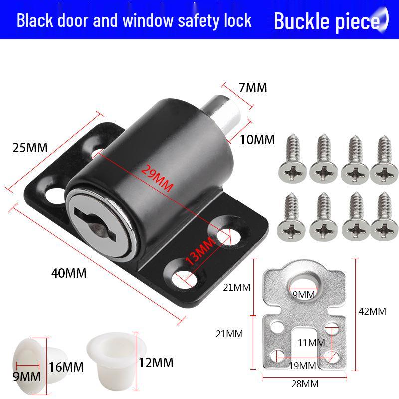 Universal Sliding Door & Window Lock, Child Safety Fastener for Plastic, Steel, & Aluminum