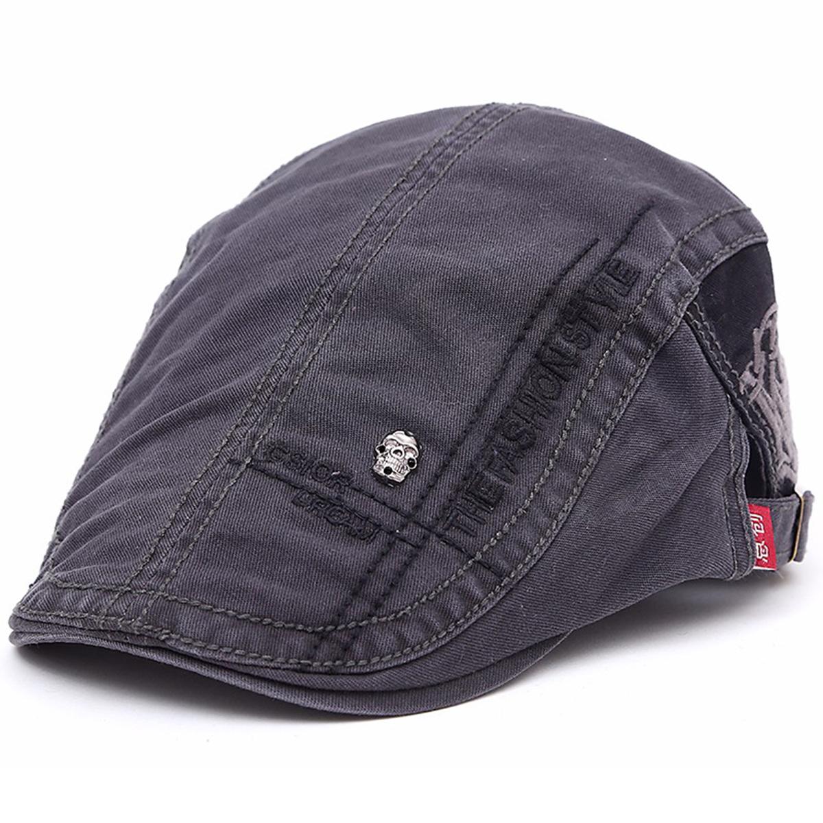 

Модные украшения на открытом воздухе кепка с козырьком из хлопка, регулируемая шляпа-берет, весна и осень, мужские кепки дальнобойщиков, кепки газетчиков темно серый