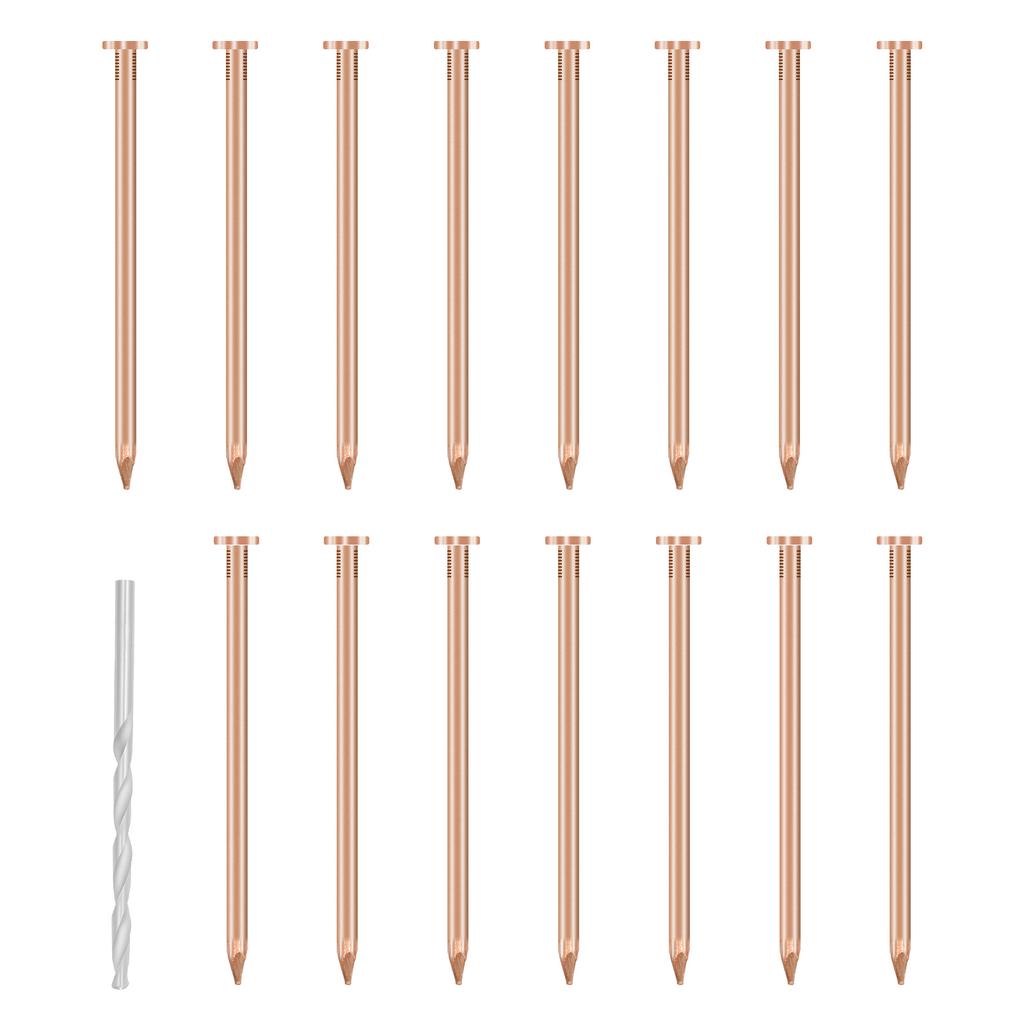 15/20 Pcs Copper Nail for Killing Trees Stumps Root Stump Removal Spikes Hardware Copper Nail Trees Tool Accessories
