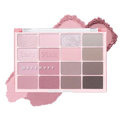 Wakemake Soft Blurring Eye Palette Lazy Pink 16 Korejský Přírodní 10, Rozmazávací, Barvy, Matný, Třpytivý, Kosmetika, Oční stíny, Barva, Vhodné pro začátečníky