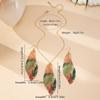 Hollow Leaf Flower Earrings and Necklace Set