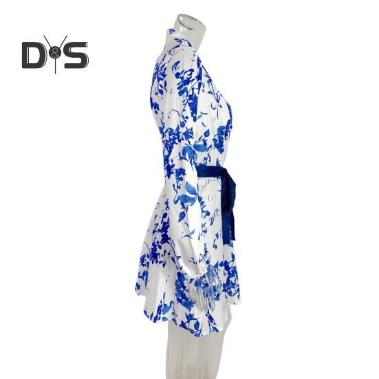 Abito da Donna Autunno Inverno con Allacciatura in Vita, Rever a V, A-line, Color Block, Stile Cappotto, Maniche Lunghe, Lavoro, Business, Miniabito