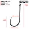 100pcs High Carbon Steel 1#-6/0# Fishing  Hook Single Barbed Hook Fishing Accessories
