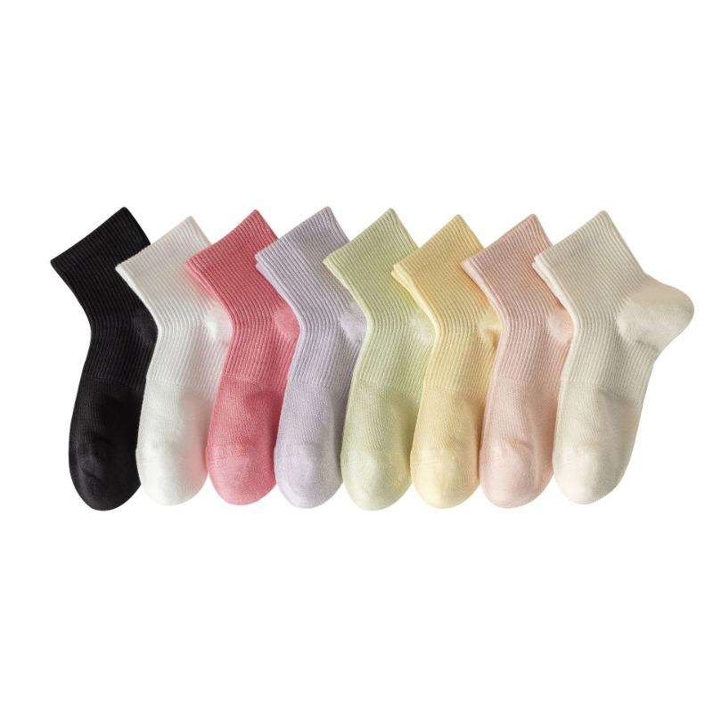 Short Socks, Pure Cotton Women's Spring and Summer Thin Right-angle Socks, Women's Boneless Anti-roll Boat Socks, Sports Women's Socks