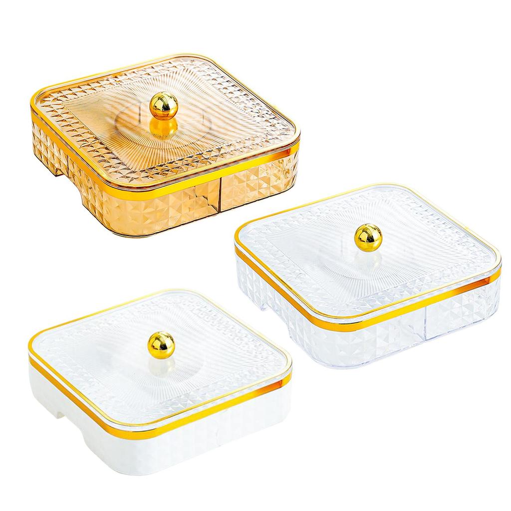 Divided Serving Tray Tableware Snack Container for Fruits Nuts Kitchen