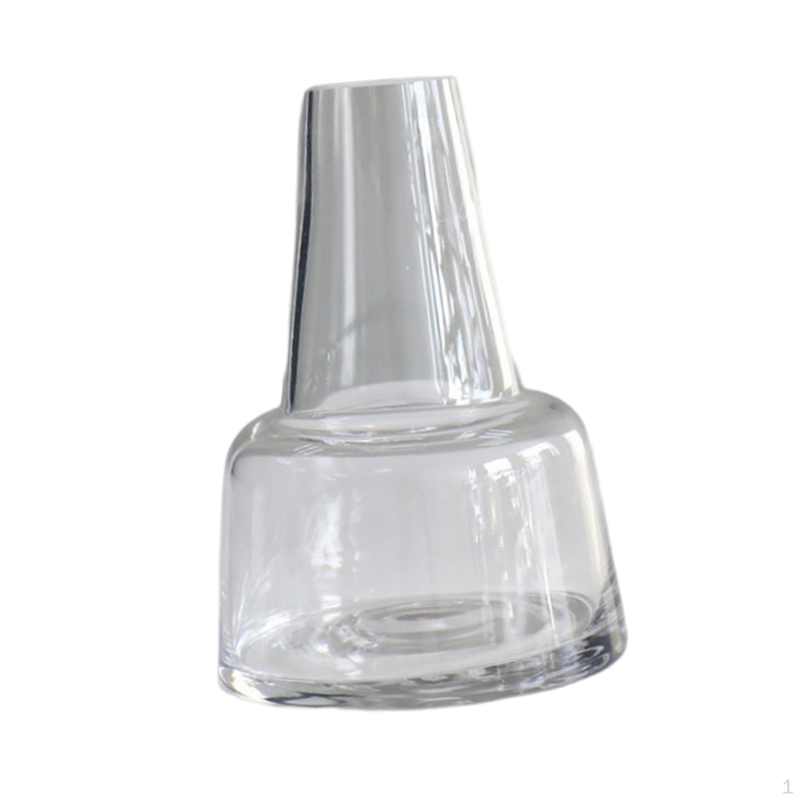 Clear Bud Vase for Floral Displays Hydroponic Plant Holder Home Office Middle Neck