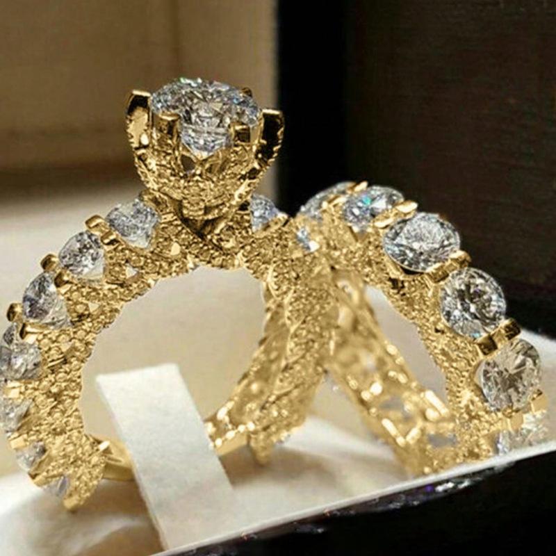 A Set of Rings, Fashionable Proposal Engagement Rings, Everyday Party Gifts, Alloy Jewelry, Minor Flaws Are Unavoidable