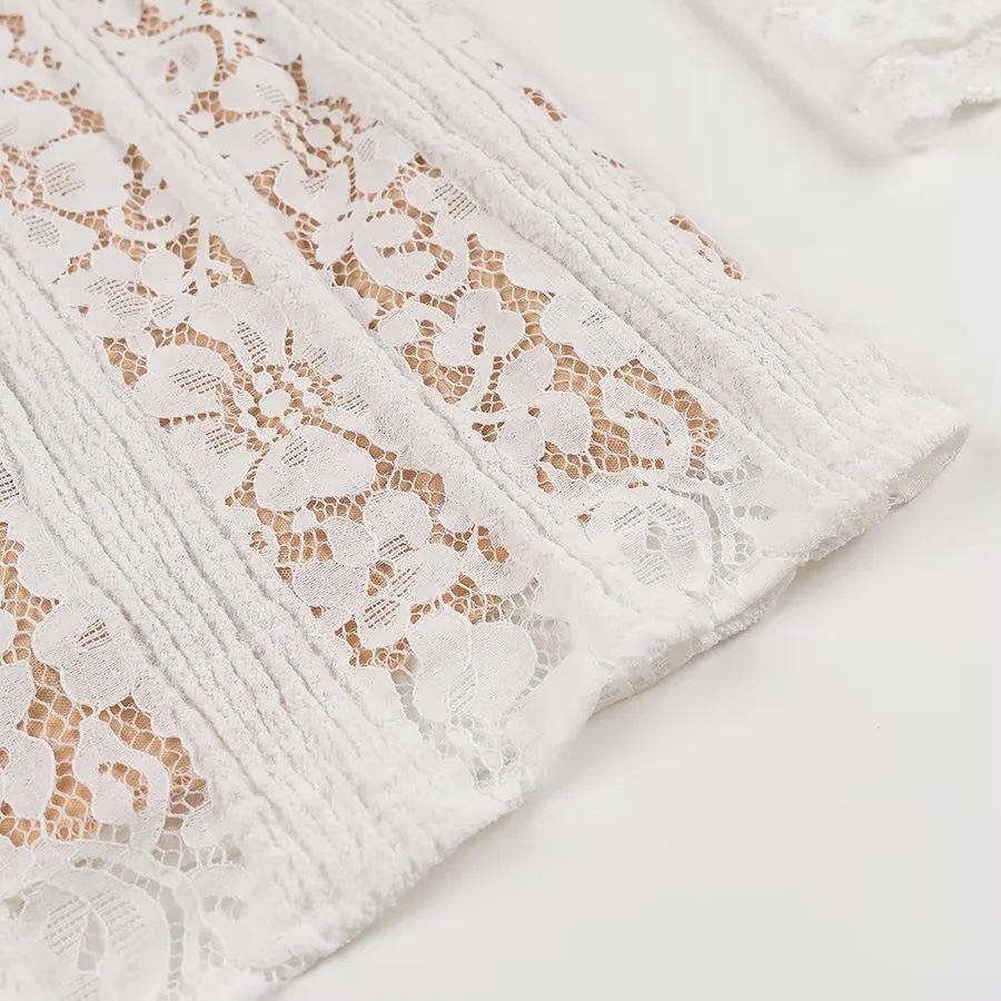 Elegant One-Shoulder Lace Bandeau Dress for Women