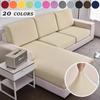 Elastische Sofabezüge Einfarbig Sofakissenbezug Stretch Waschbar L-Form Sofa Sitz Überwurf Wohnzimmer Abnehmbar Universal