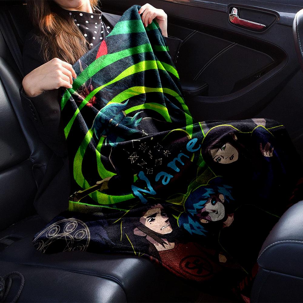 Custom Name Sally Face Theme Printed Blanket - Perfect for Couch, Bed, Travel & Outdoor Use | Machine Washable, Cozy & Durable.
