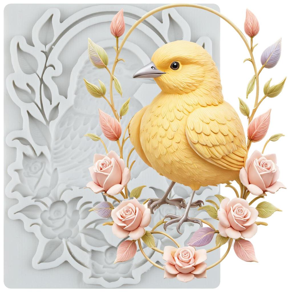 Vogel Silikonformen Vogel Blume Ast Fondantform Kuchen Dekoration Werkzeuge Cupcake Topper Süßigkeiten Schokolade Gumpaste Form