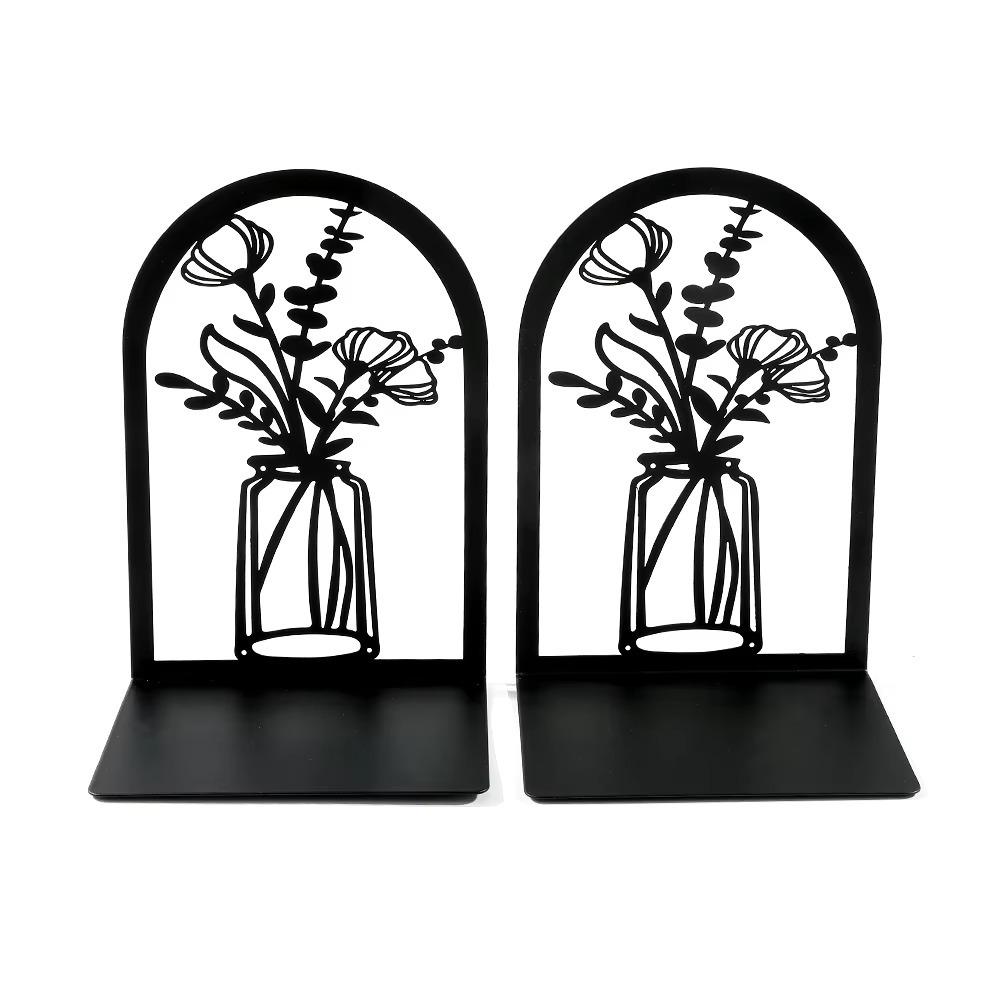 

2 шт. Нескользящие офисные принадлежности Полая подставка для книг 2025 Металлические книжные упоры 4