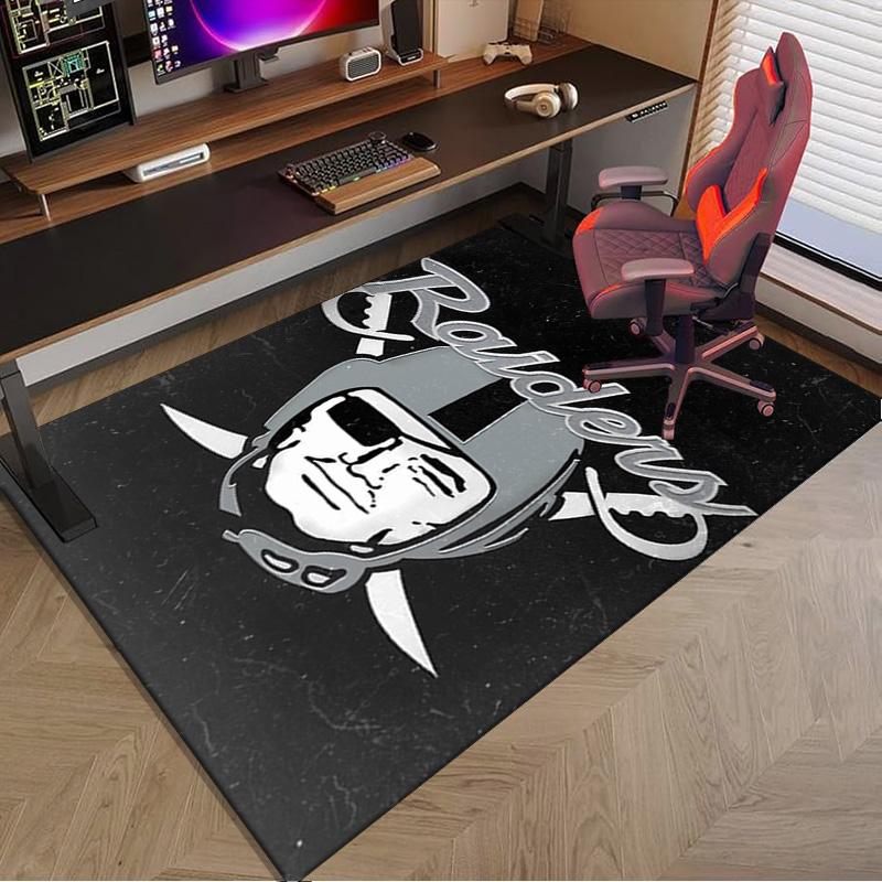 Las Vegas Raiders Area Rug for Office, Chair Rug, Decorative Carpet Livingroom Mat, Large Size Fan gifts Christmas gifts