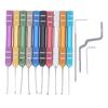 10PCS Tap Extractors with 3 Auxiliary Wrench Stainless Steel Stripped Broken Tap Remover Tool Kit