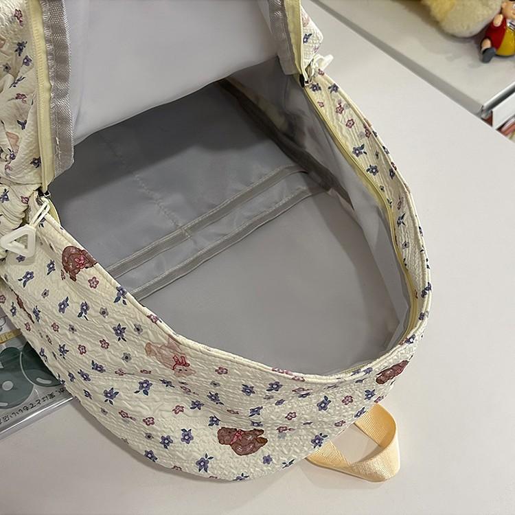 School bag cute lightweight printed bear versatile junior high school students simple spring outing casual sweet shoulder