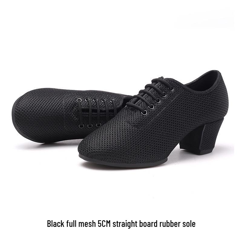 Women s Latin Dance Shoes Soft Sole Medium Heel Summer Square Dance Teacher Shoes 38